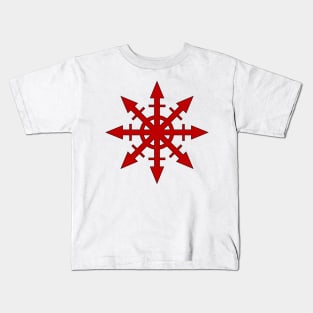 Red Chaostar (Black Outline) Kids T-Shirt